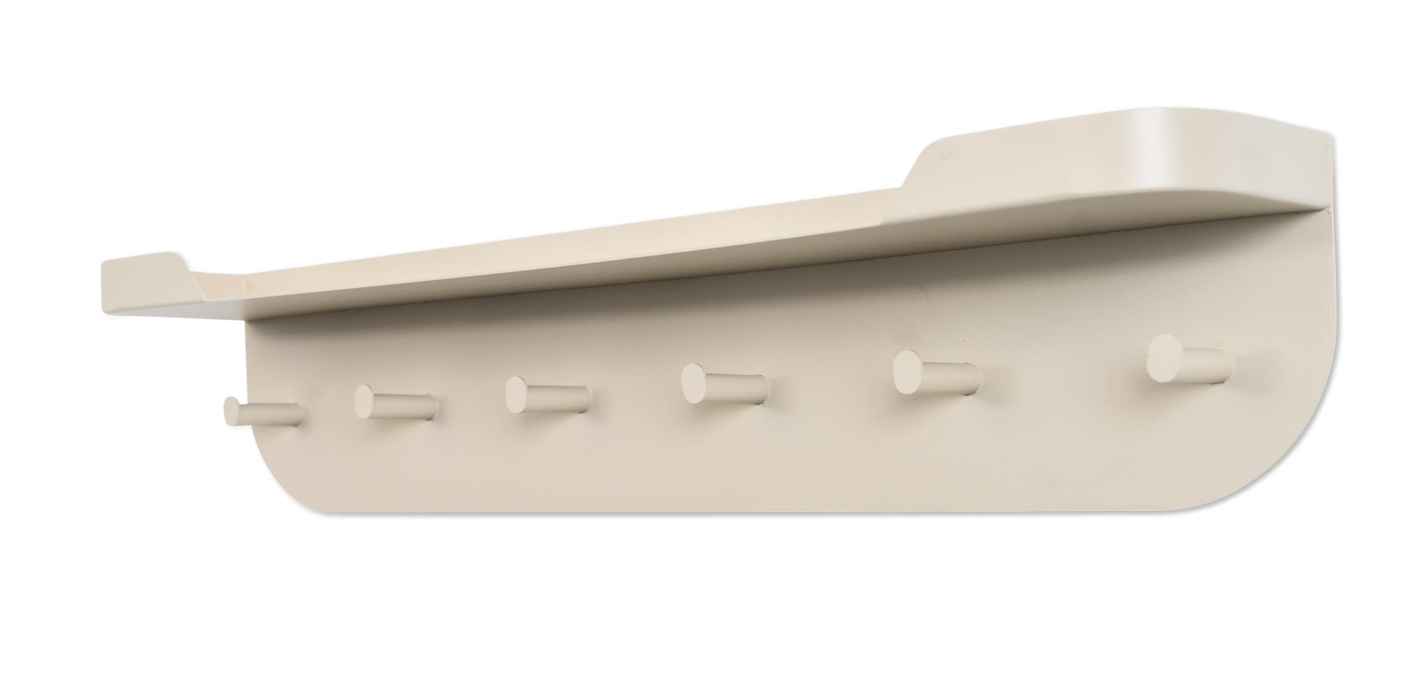 M2 Kollektion Wandgarderobe JIL ca. B70 H15 T12 cm in Metall cremeweiß