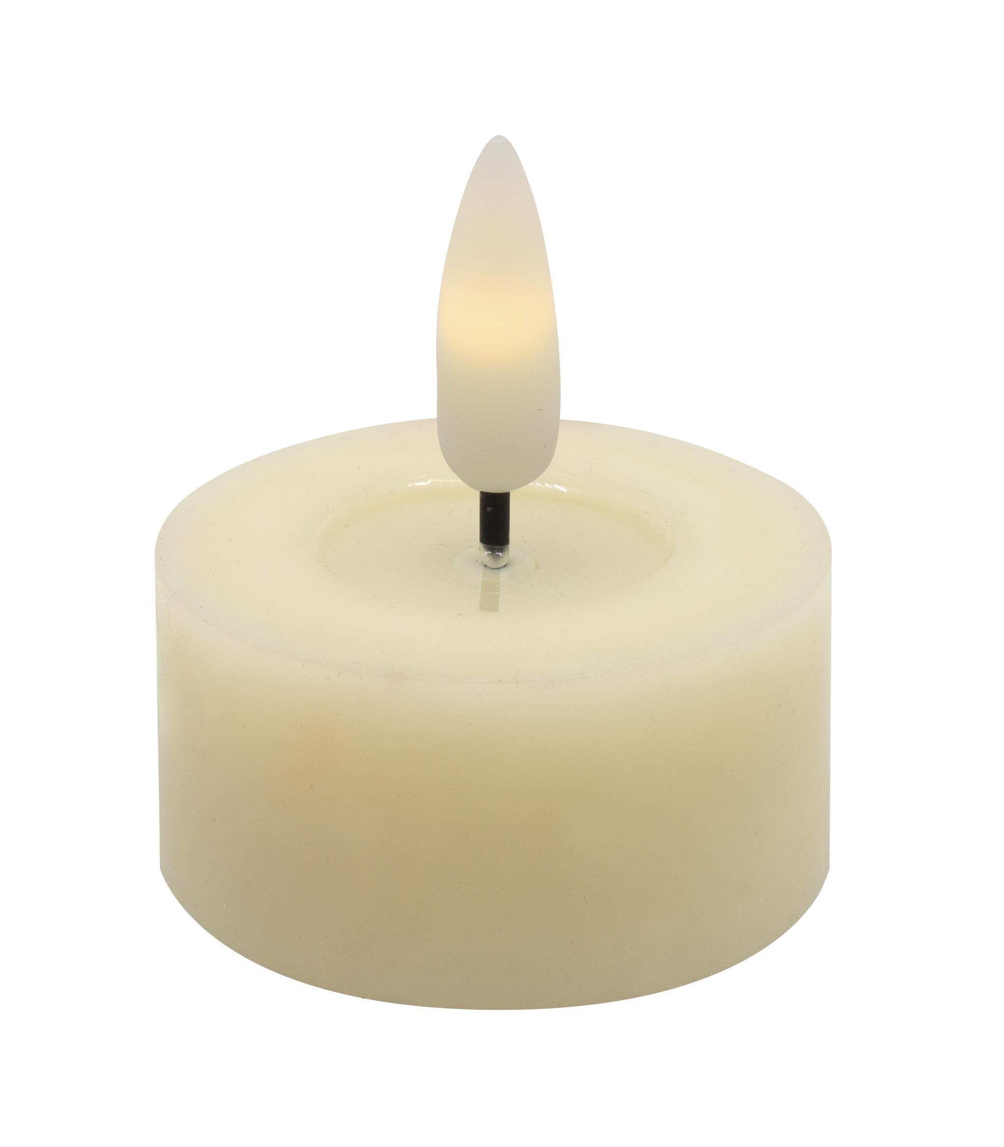 LED-Teelicht 2er-Set Winter LED TEELICHT in Beige L.C. Wholsaler LED Teelicht LED Teelicht in