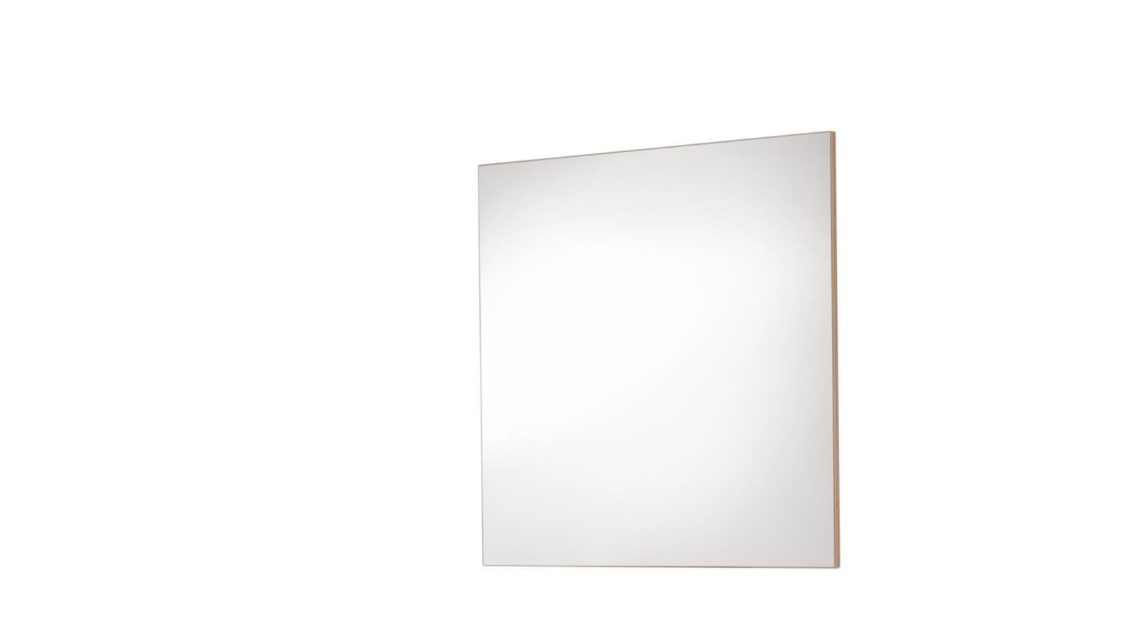 Interliving Spiegel IL6015 ca.B80 H82 T2,5 cm in Paneelfarbe 57 Eiche natur, Spiegel, Wandspiegel, Holzrahmen, Quadratischer Spiegel, Glasspiegel