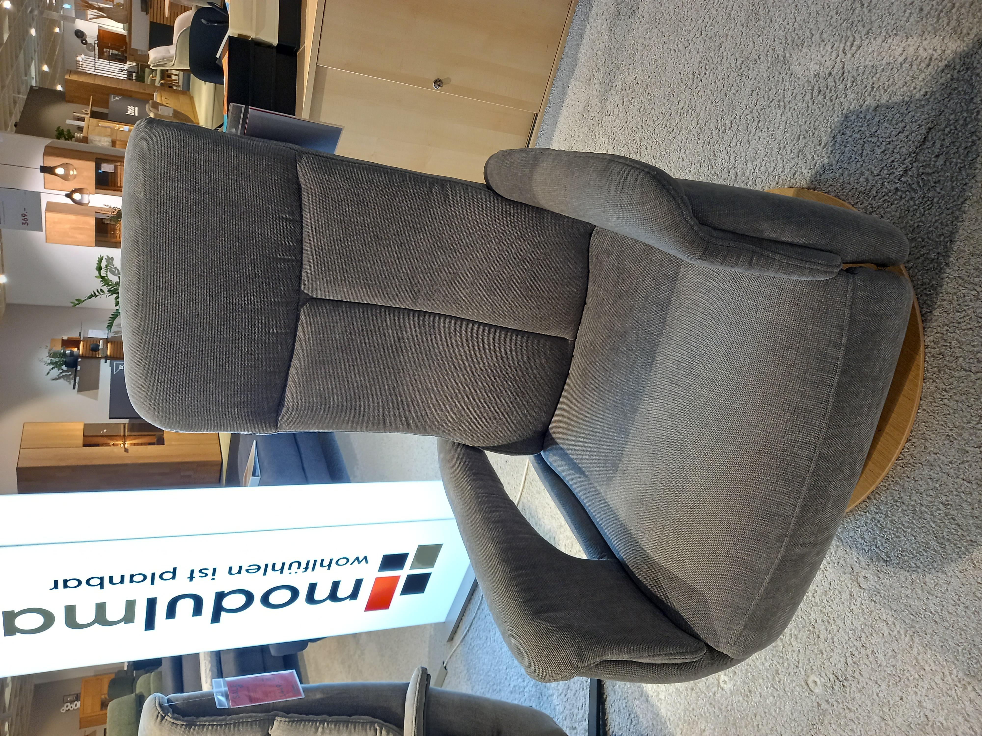 Relaxsessel MM-ZE1062 in Stoff Longlife Easy grey Pg.D, Moebel, Stuhl, Sessel