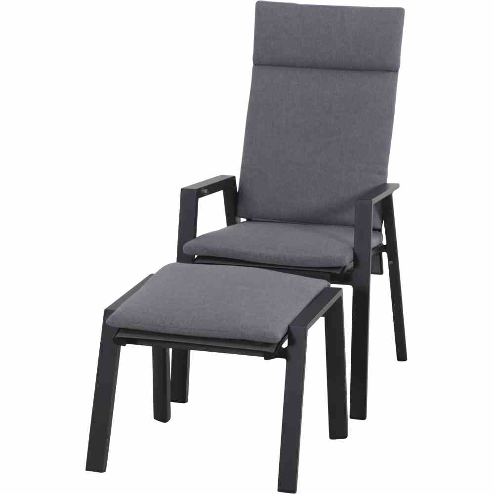 Gautzsch Hocker VALENCIA in Stoff Salt&Pepper