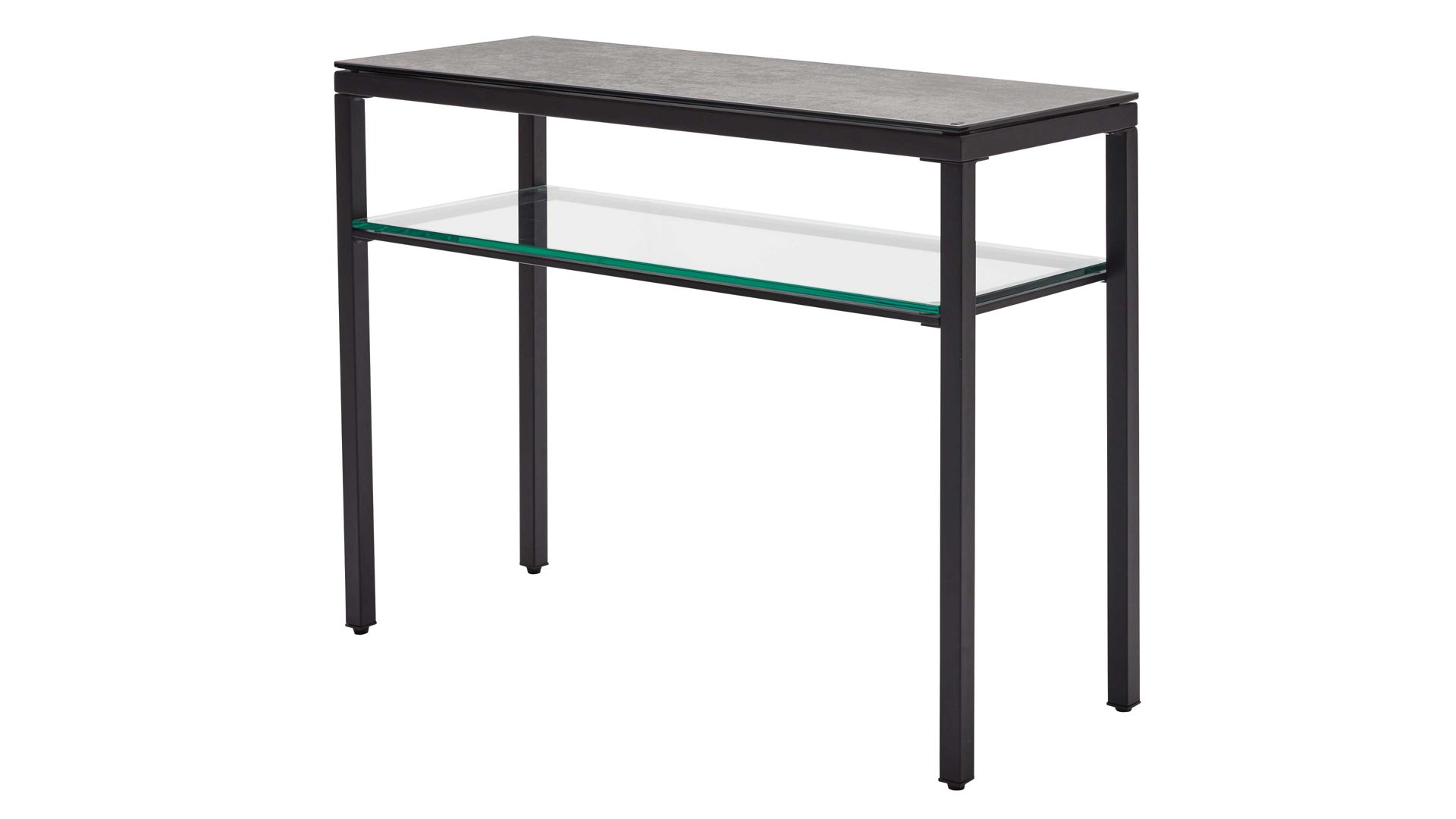 Interliving Konsole Interliving-6210 mit in Platte Zementgrau/Gestell Stahl schwarz