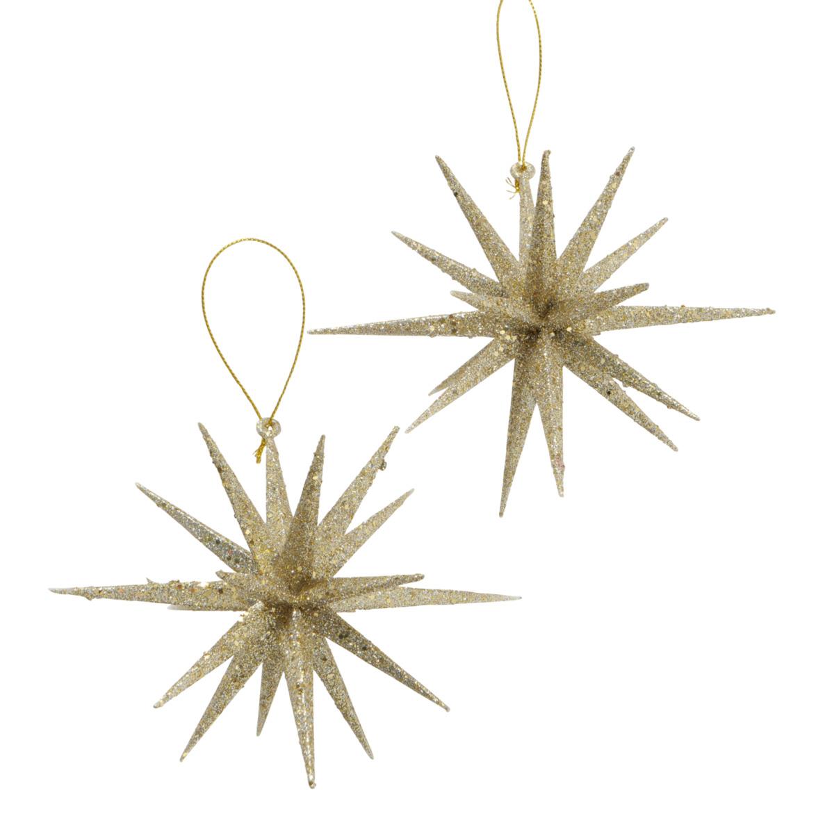 Boltze Christbaumanhänger Tove 2-tlg. in Gold, Zubehor, Ohrring, Schmuck