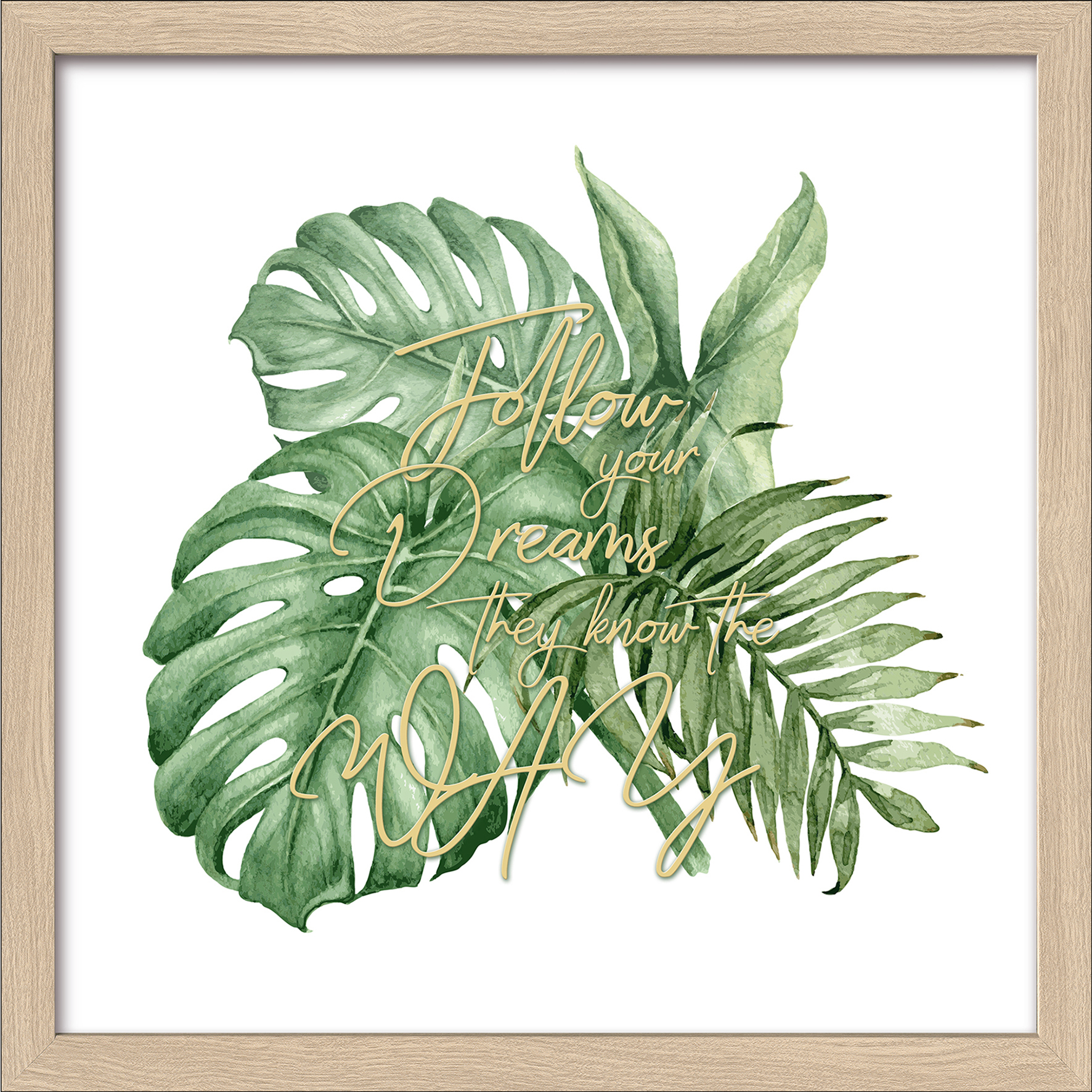 ProArt Framed-Art Slim Scandic 28x28cm Green Leaf III ProArt Framed-Art Slim Scandic 28x28cm Green Leaf III