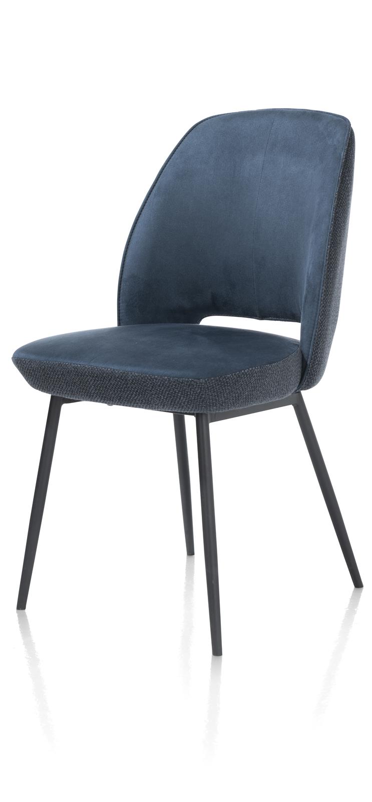 XOOON Stuhl Vays Stoff dkl-blau Gestell off black