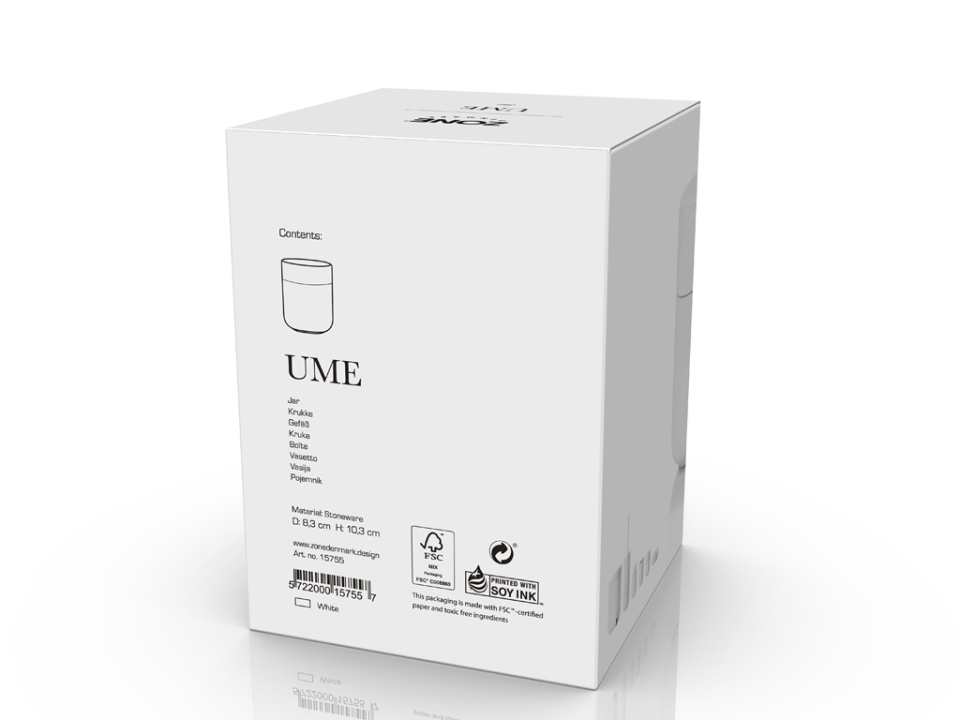 Zone Denmark Gefäß mit Deckel 8,3 cm in Farbe white