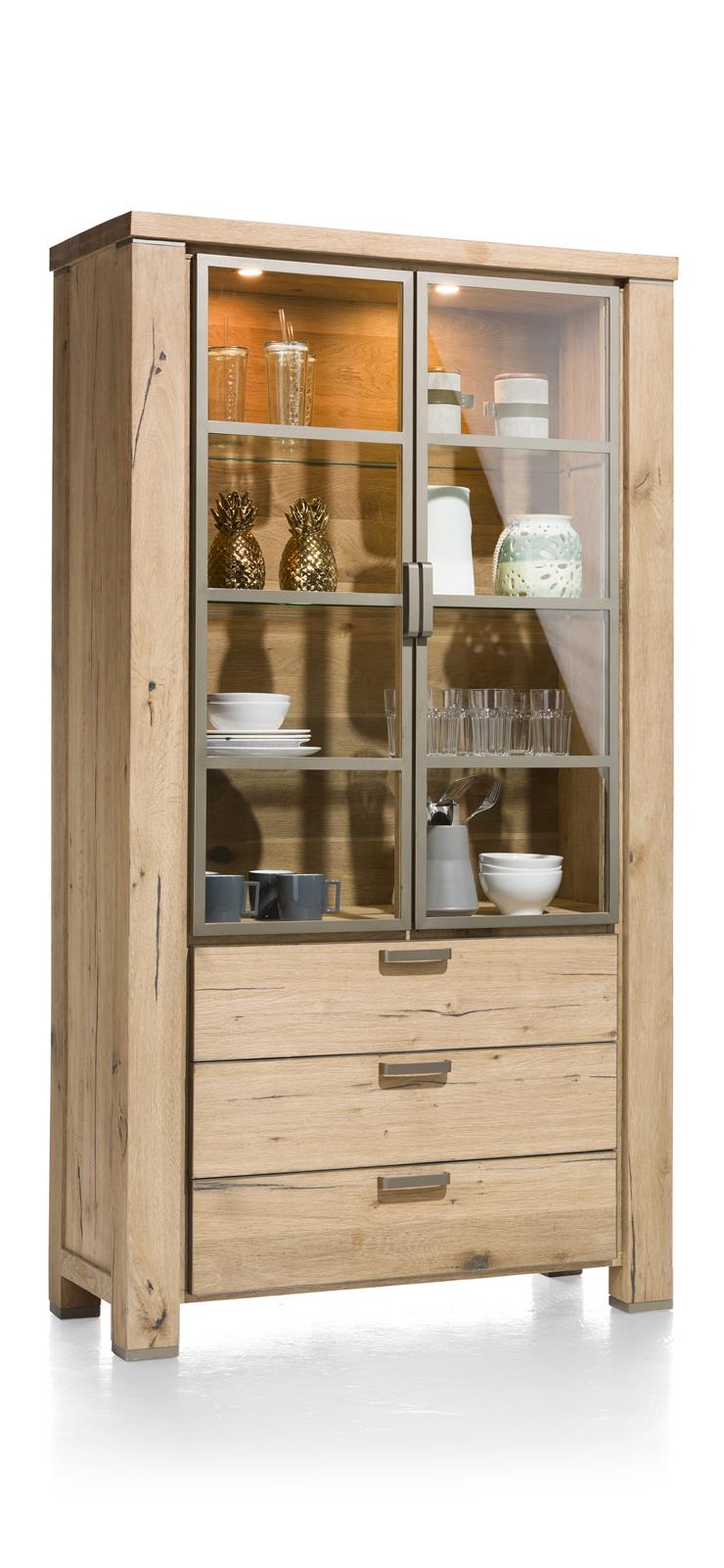 Habufa Vitrine CANOVA in Railway brown