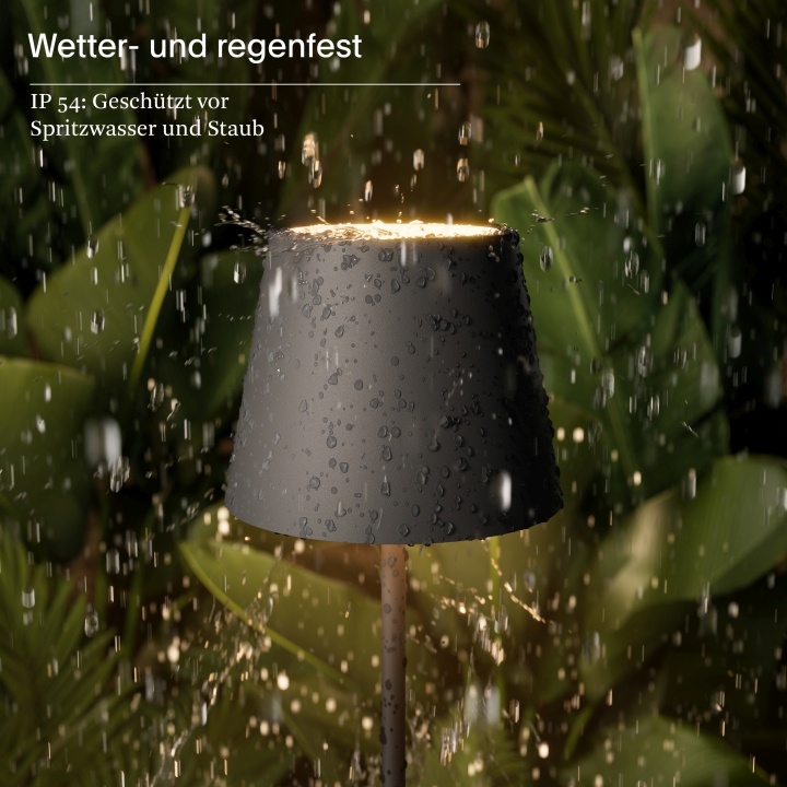 Sigor LED-Akku-Tischleuchte Nuindie in Farbe graphitgrau, dimmbar