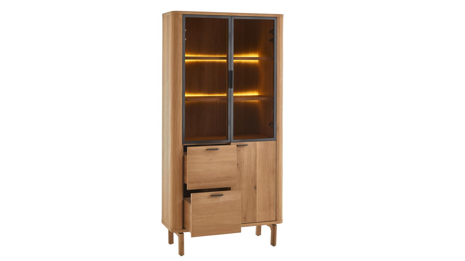 Habufa Vitrine ZADE ca. B100 H200 T42 cm in dune color