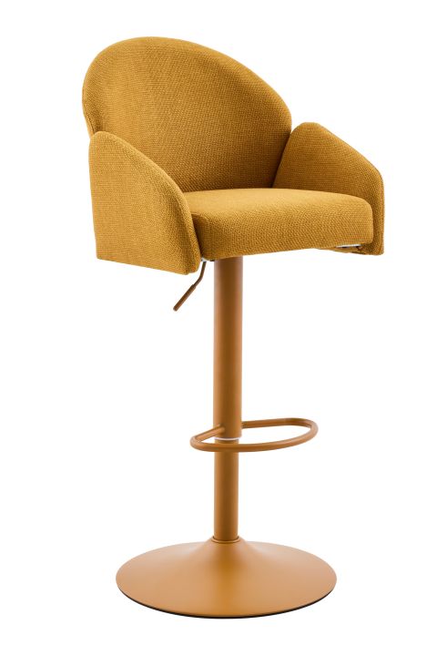 Hela Barhocker HOLLY H ca. B53 H96 T57 cm in Stoff WS gelb 20, Barhocker, Stuhl, Schaumstoff, Gehäuse, Kunstleder