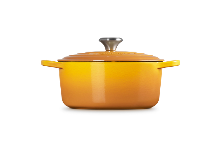 Le Creuset Bräter Sig ca. 24cm in Nectar, Gusseisentopf, Kasserolle, Gehäusegelb, Ofenfest, Kochgeschirr