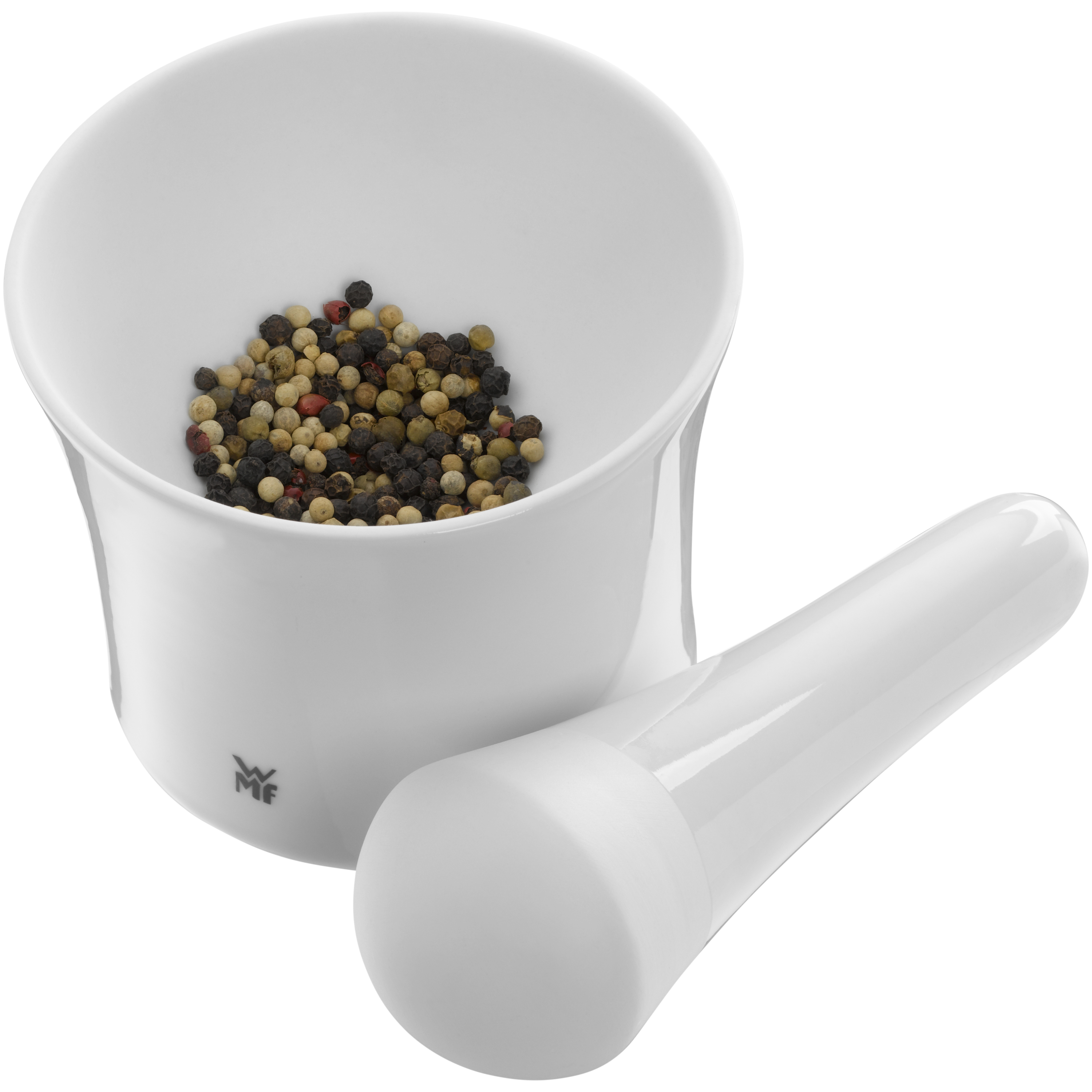 WMF Gourmet Mörser mit Stößel, 12 cm in weiß