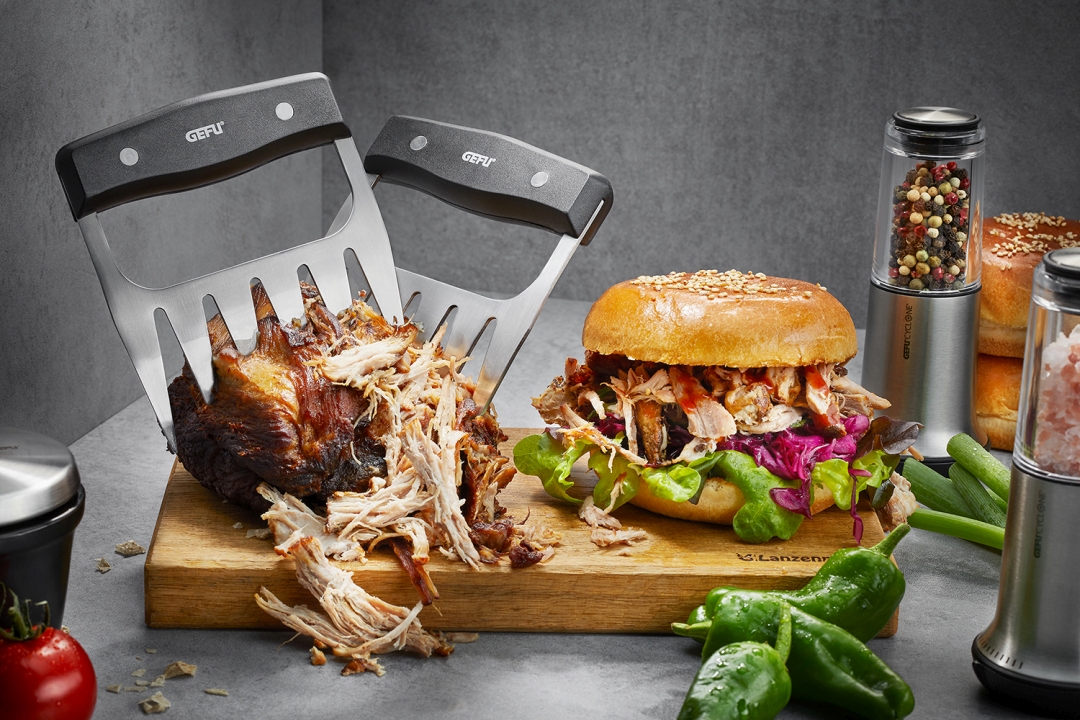GEFU Fleischkrallen BBQ in Farbe schwarz/silber