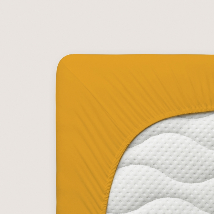 Schlafgut Casual Spannbettlaken ca. 140x200-160x200cm in Farbe Yellow Deep