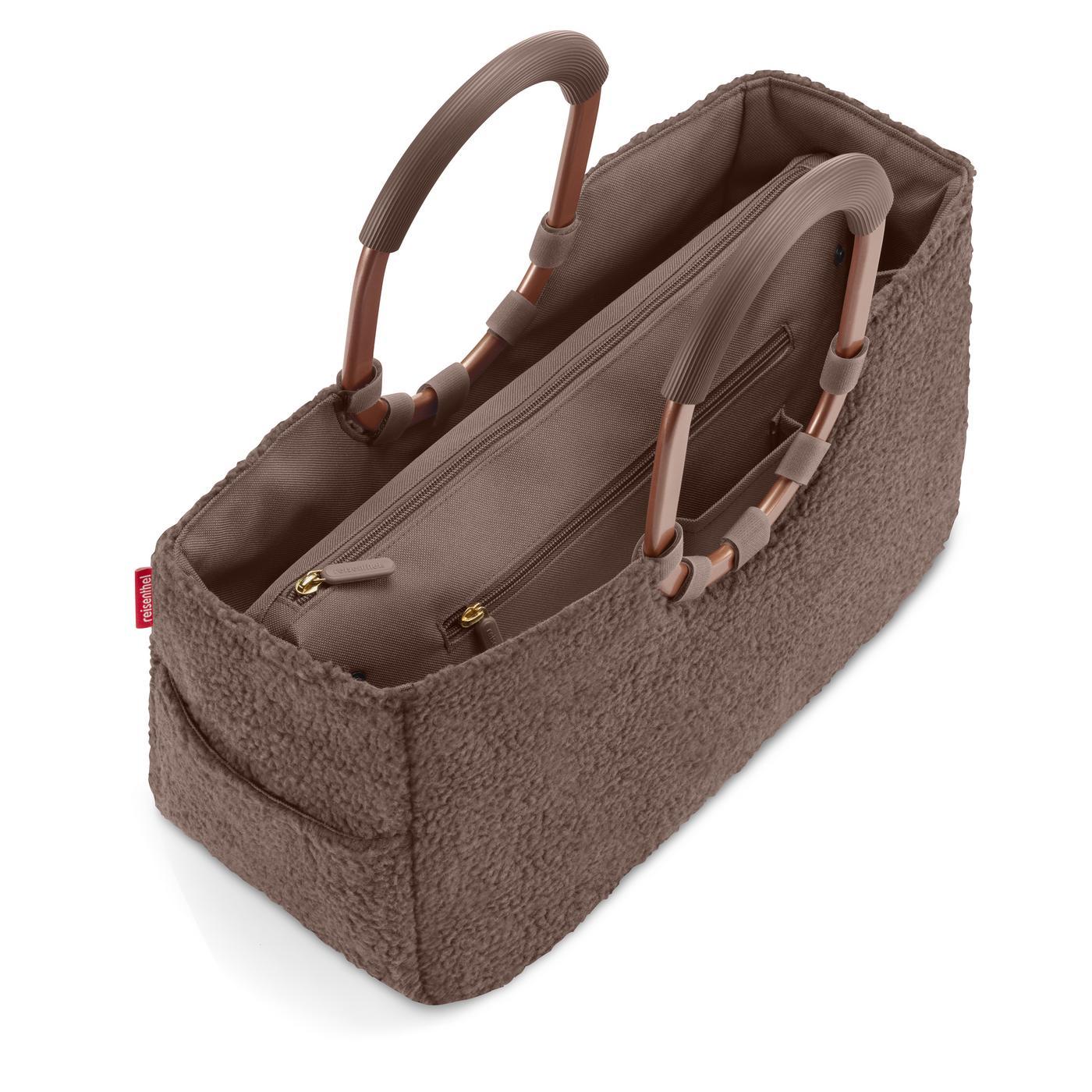 Reisenthel LOOPSHOPPER M in Farbe teddy chocolate, tote bag, braun, Gewebe, Doppelgriff, Reißverschlussfach
