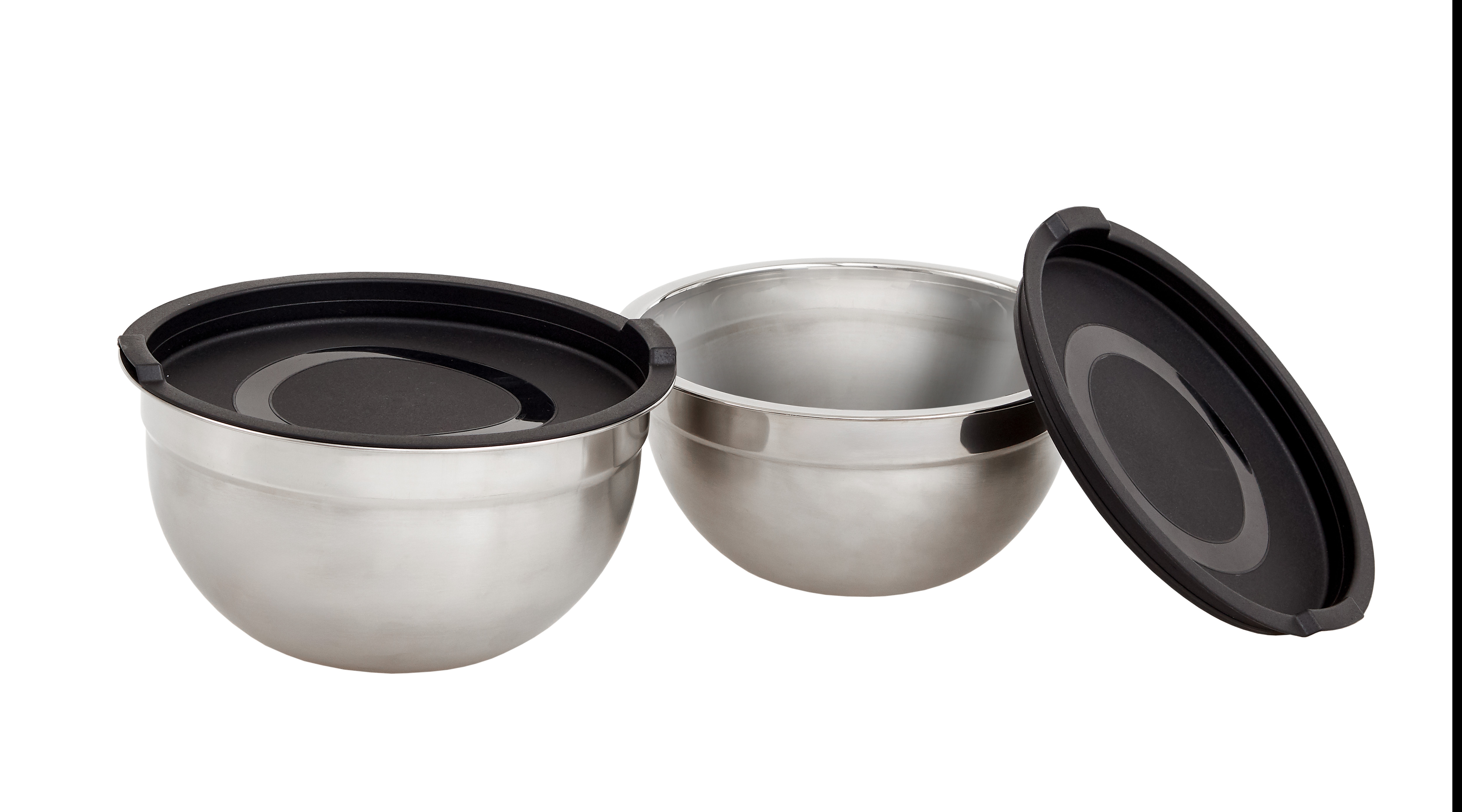 Rührschüssel HOMELIV 2,4 l in Farbe Edelstahl, mit Deckel, Edelstahl, Schalen, Tupperware, Küchenset, Deckel