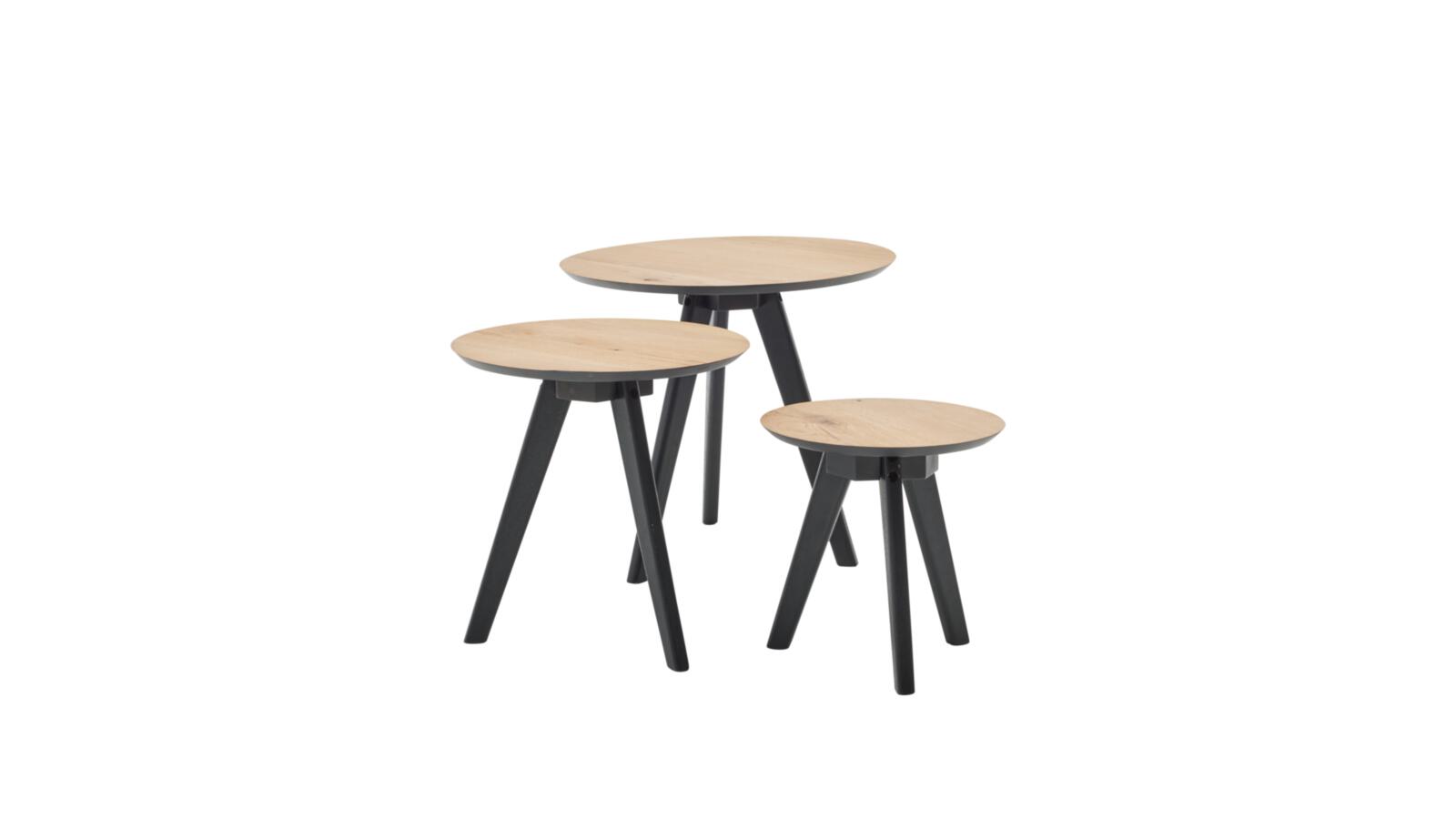 Roomio Couchtisch 3er-Set NO. 2002 mit Platte aus Eiche Echtholzfurnier natur Roomio Couchtisch 3er-Set NO. 2002 mit Platte aus Eiche Echtholzfurnier natur