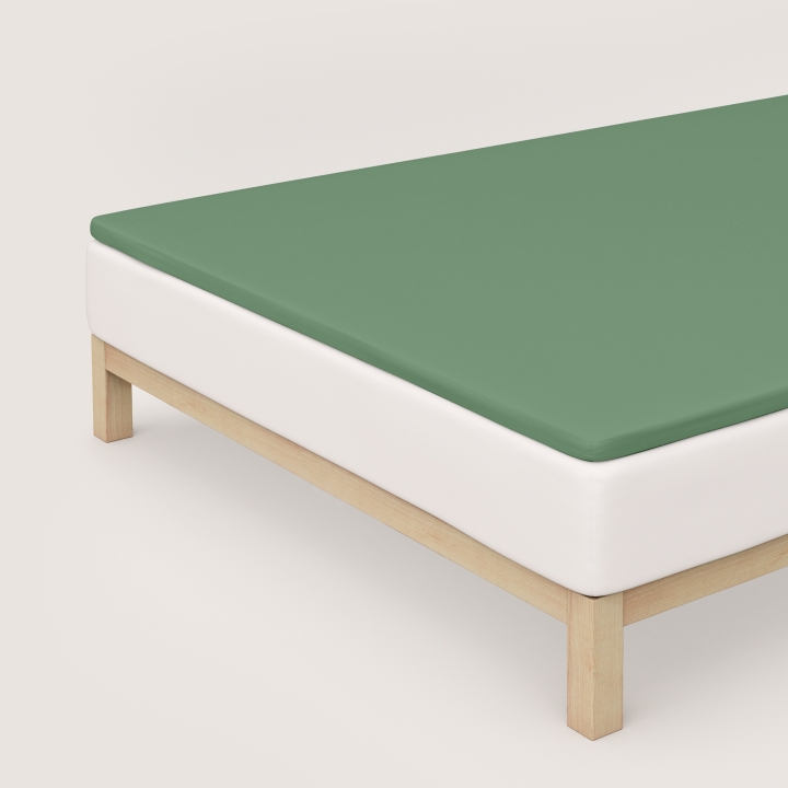 Schlafgut Pure Topper Spannbettlaken ca. 180x200-200x220cm in Farbe Green Mid