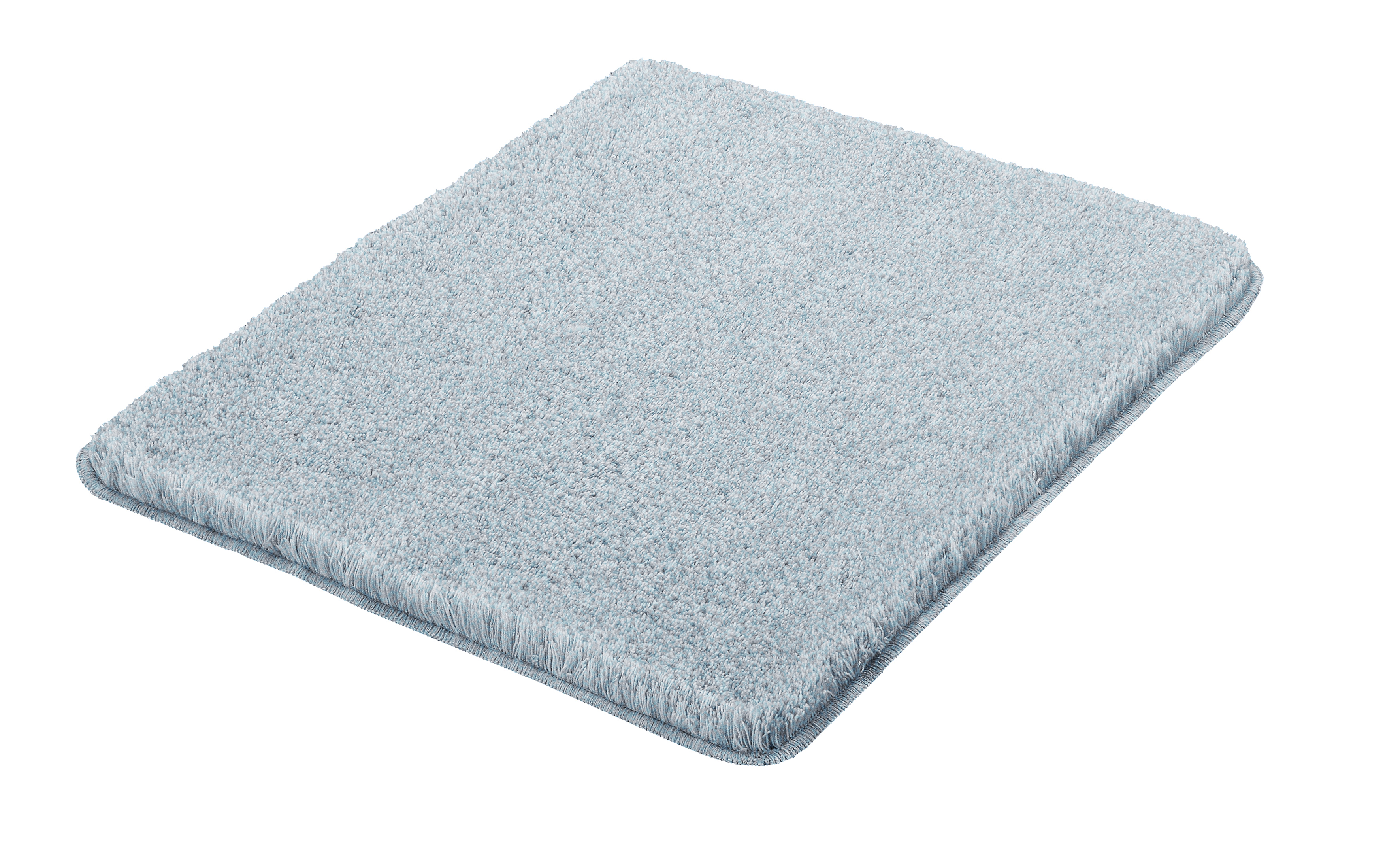 Kleine Wolke Badteppich RELAX ca. 55x65cm in Farbe Stahlblau, Schaumtuch, Badematte, Waschbare Badmatte, Badezimmermatte, Silber/Blau