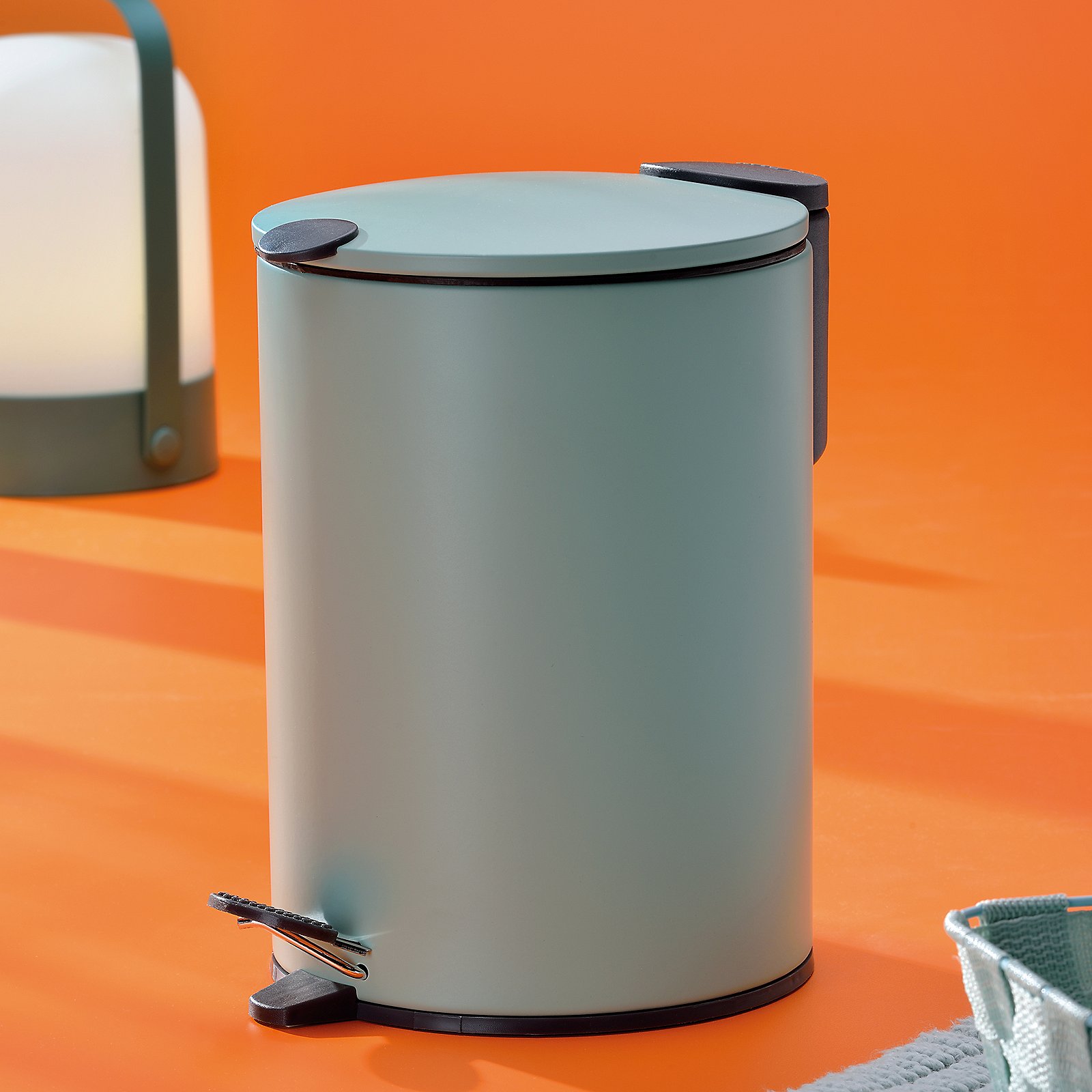 Kela Kosmetikeimer MATS in Hellgrau, Zinn, Kann, Mülleimer, Flasche, Shaker