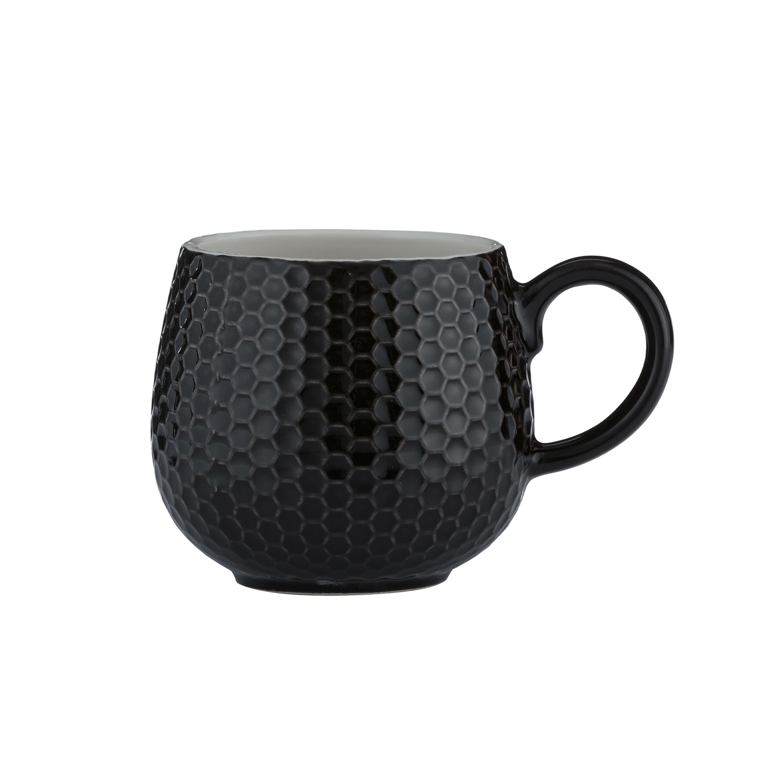 Profino Geprägte Tasse Honigwaben schwarz, 350 ml Profino Geprägte Tasse Honigwaben schwarz, 350 ml