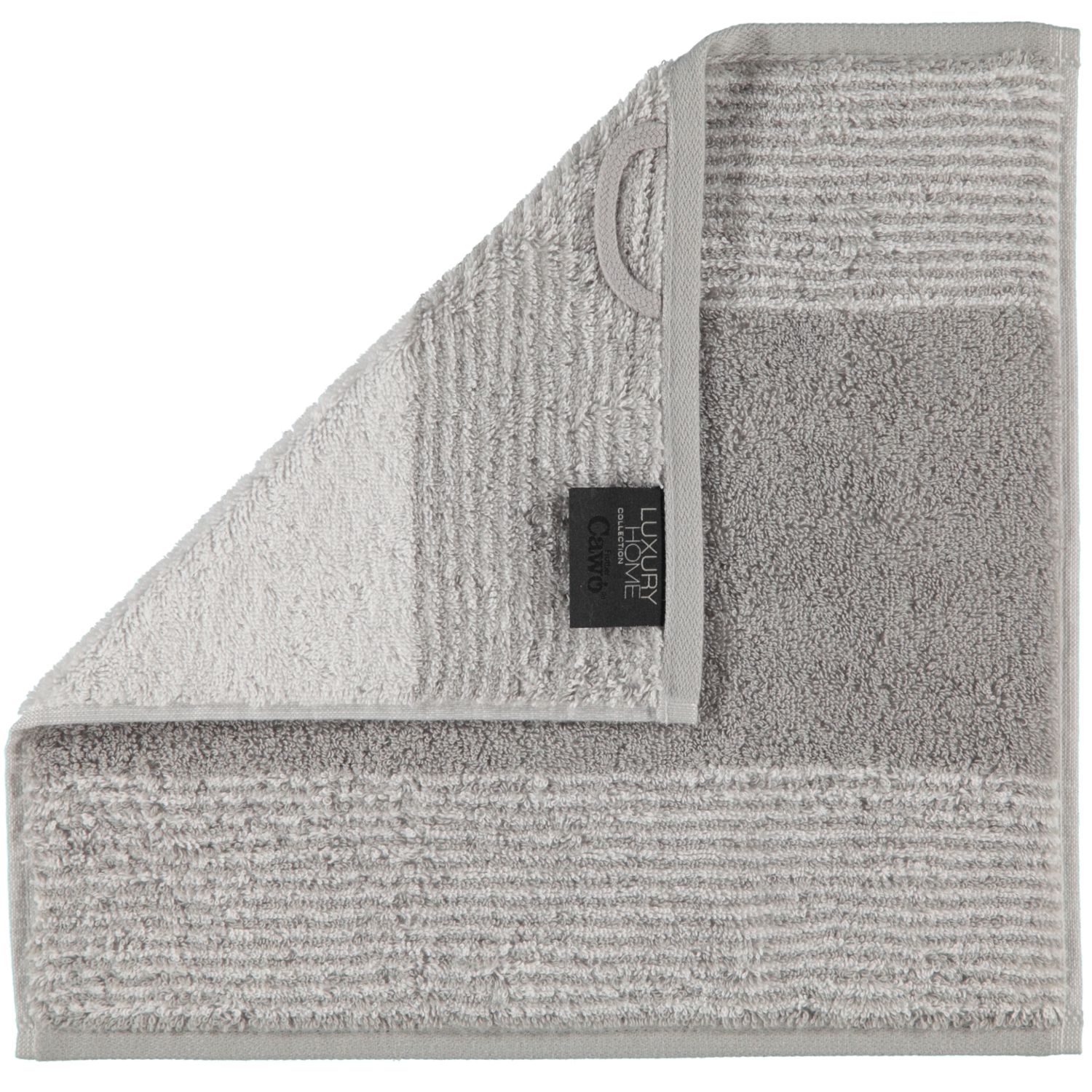 Cawö Seiftuch TWO-TONE 30x30cm in Farbe platin