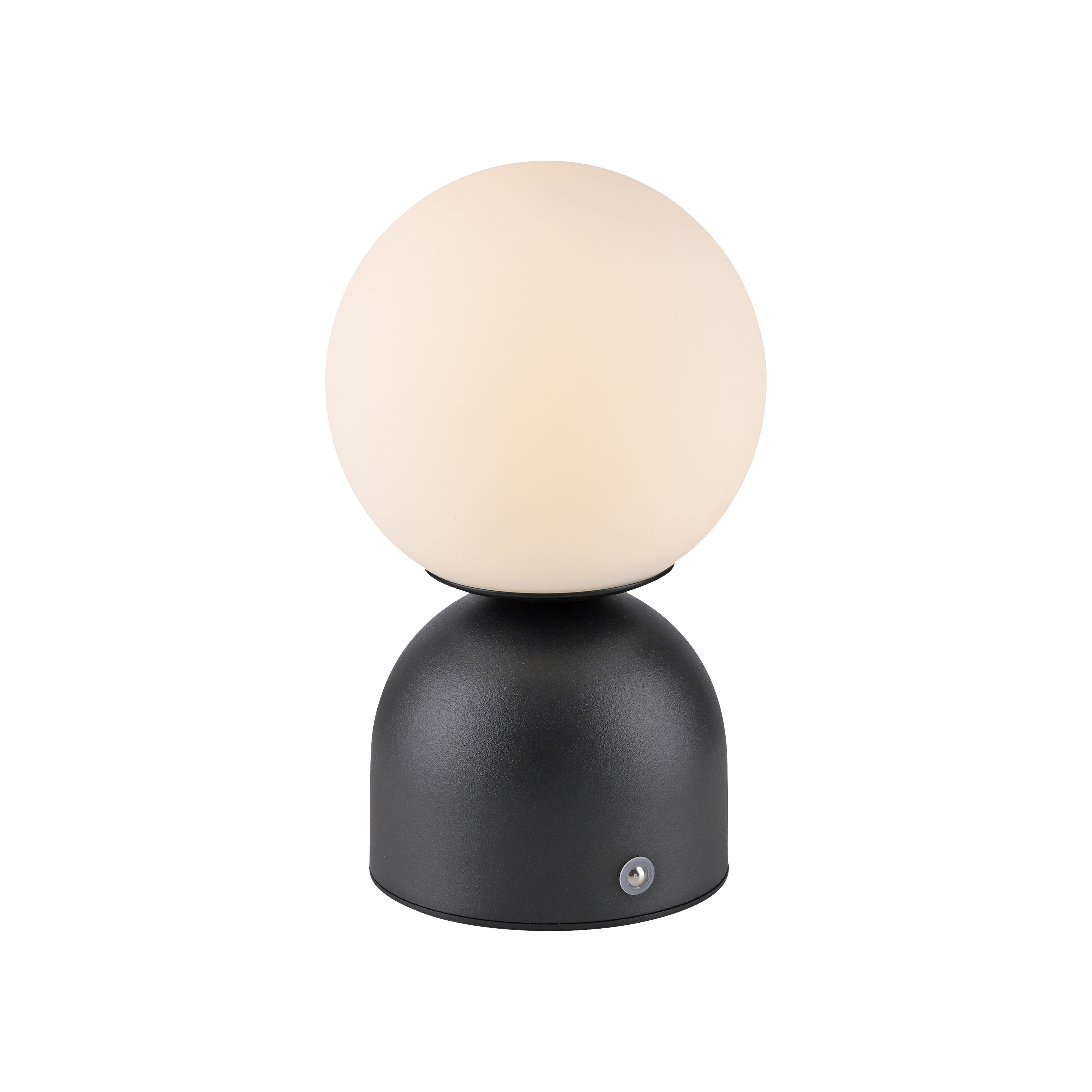SCHÖNER WOHNEN-Kollektion LED-AKKU-Tischleuchte RUDI in Schwarz, Tischlampe, Globe-Lampe, Schwarz, Metall, LED
