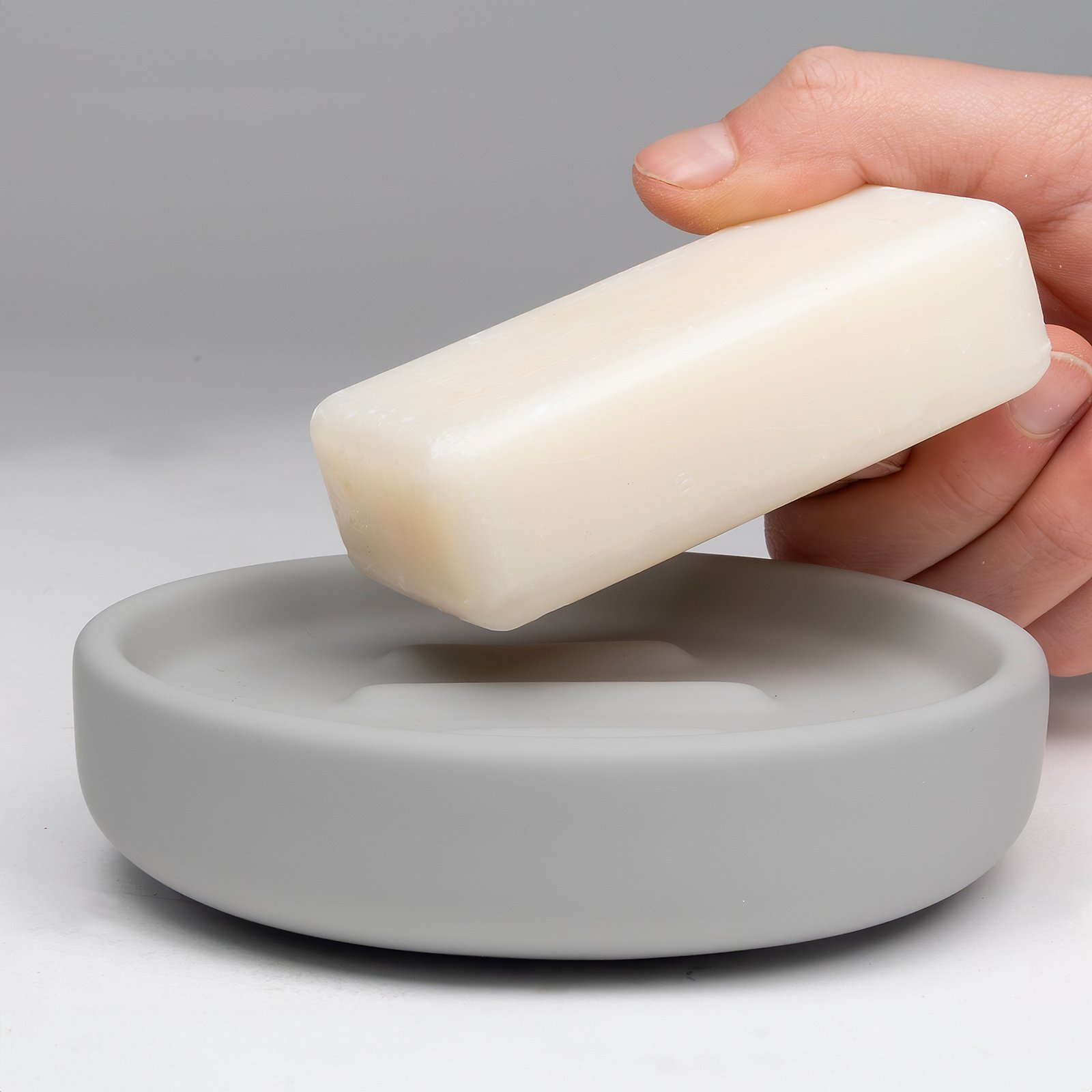 Kela Seifenschale Sana SANA in hellgrau, Seife