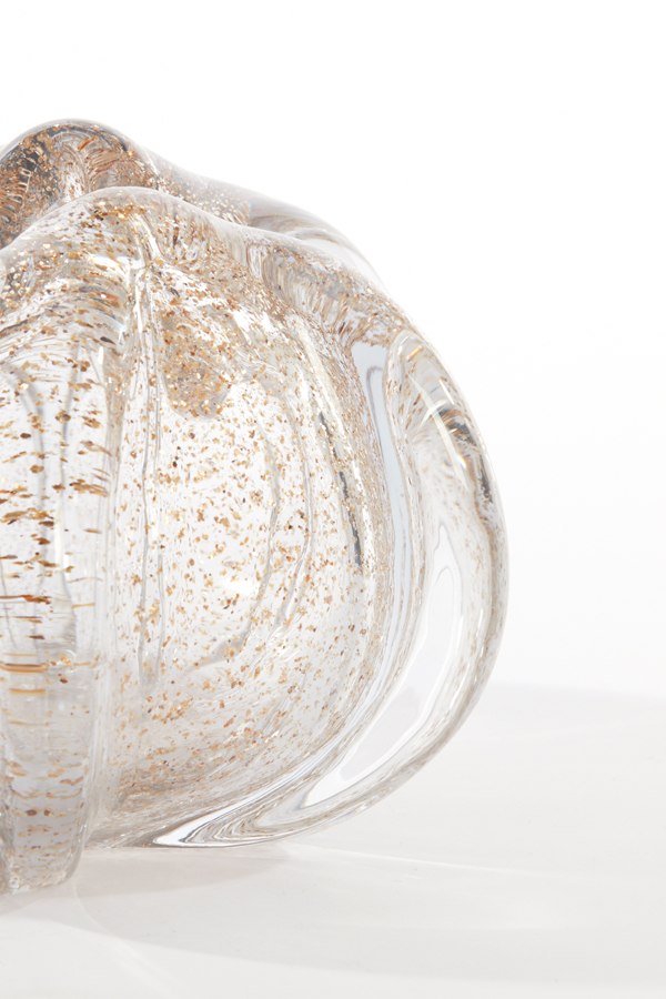 Vase MURELA in Glas klar, Flitter sand