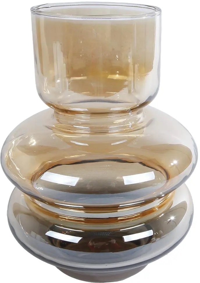 Vase KIM L in Farbe amber/messing