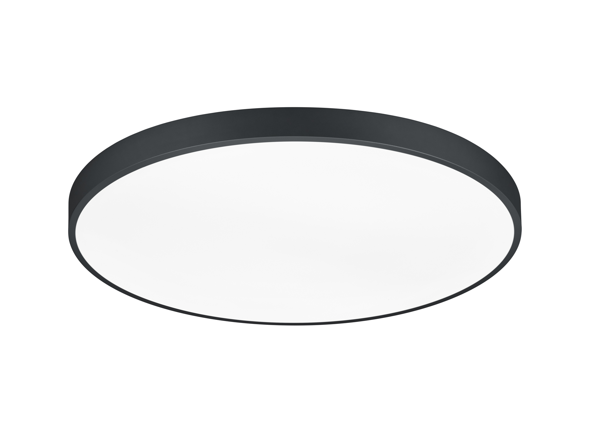 Trio LED-Deckenleuchte WACO in schwarz matt, Kunststoff weiß