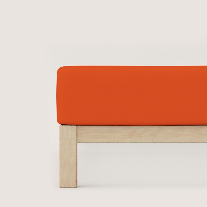 Schlafgut Pure Spannbettlaken ca. 180x200-200x220cm in Farbe Red Mid