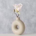 Boltze Vase Lanyo in Farbe Steingut beige