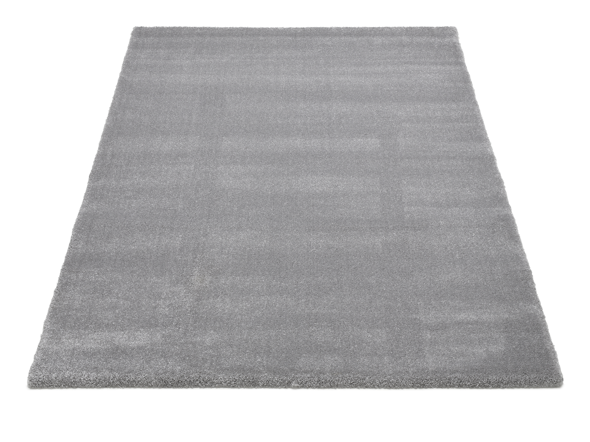 OCI Uni-Teppich PULSAR ca. 80x150cm in Farbe silber, rug, carpet, grau, Shag, Bodenbelag