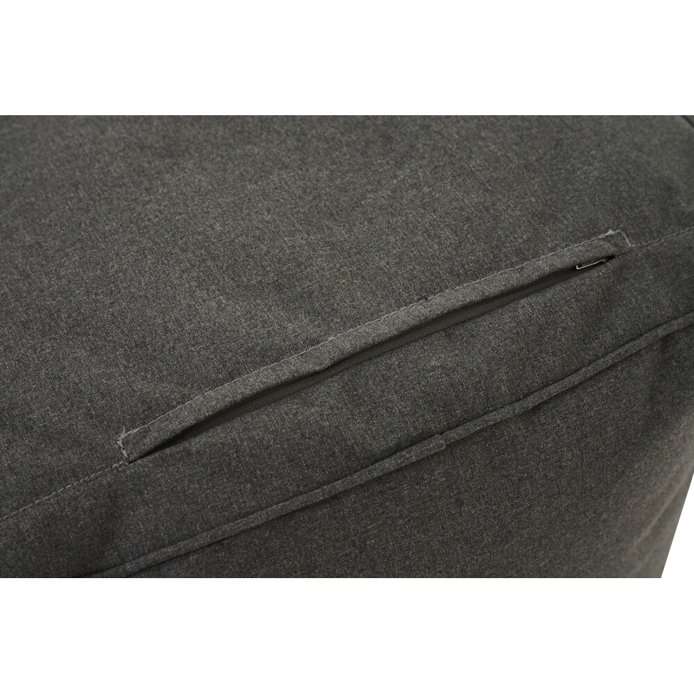 Gautzsch Sitz-Fusshocker INTEGRAL ca 48x46x46 cm in Stoff charcoal, wetterfest