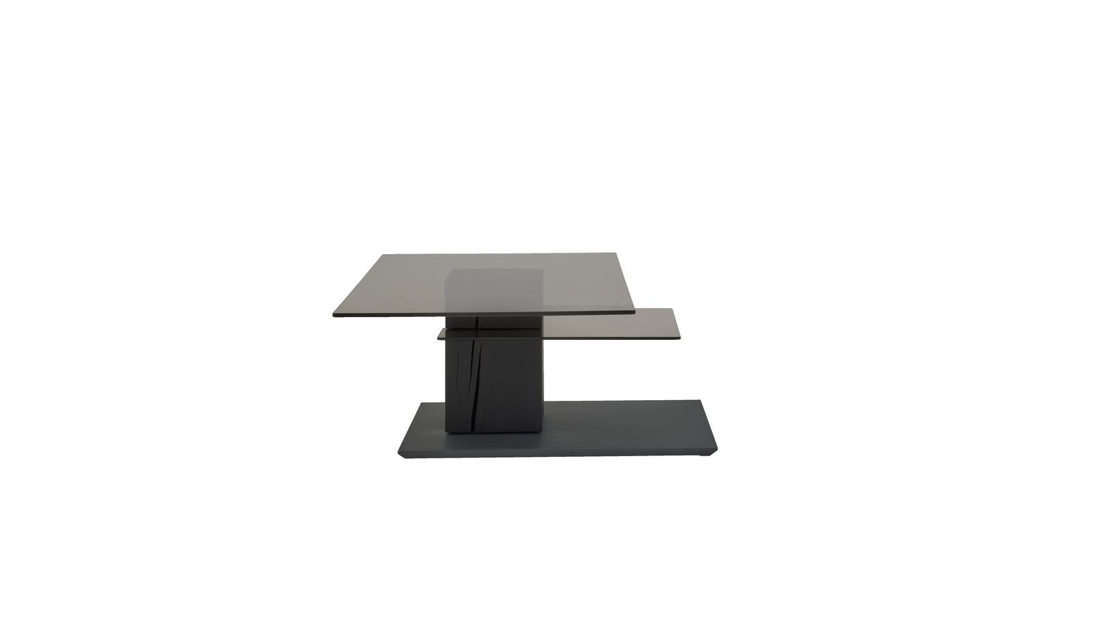 Couchtisch in **Glaspl. parsolbronze drehb.