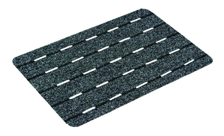 Golze & Söhne Türmatte Perfo Rips ca. 40x60cm in Farbe anthrazit, Treadmill, Latten, Fußmatte, Rutschfeste Matte, Gummimatte