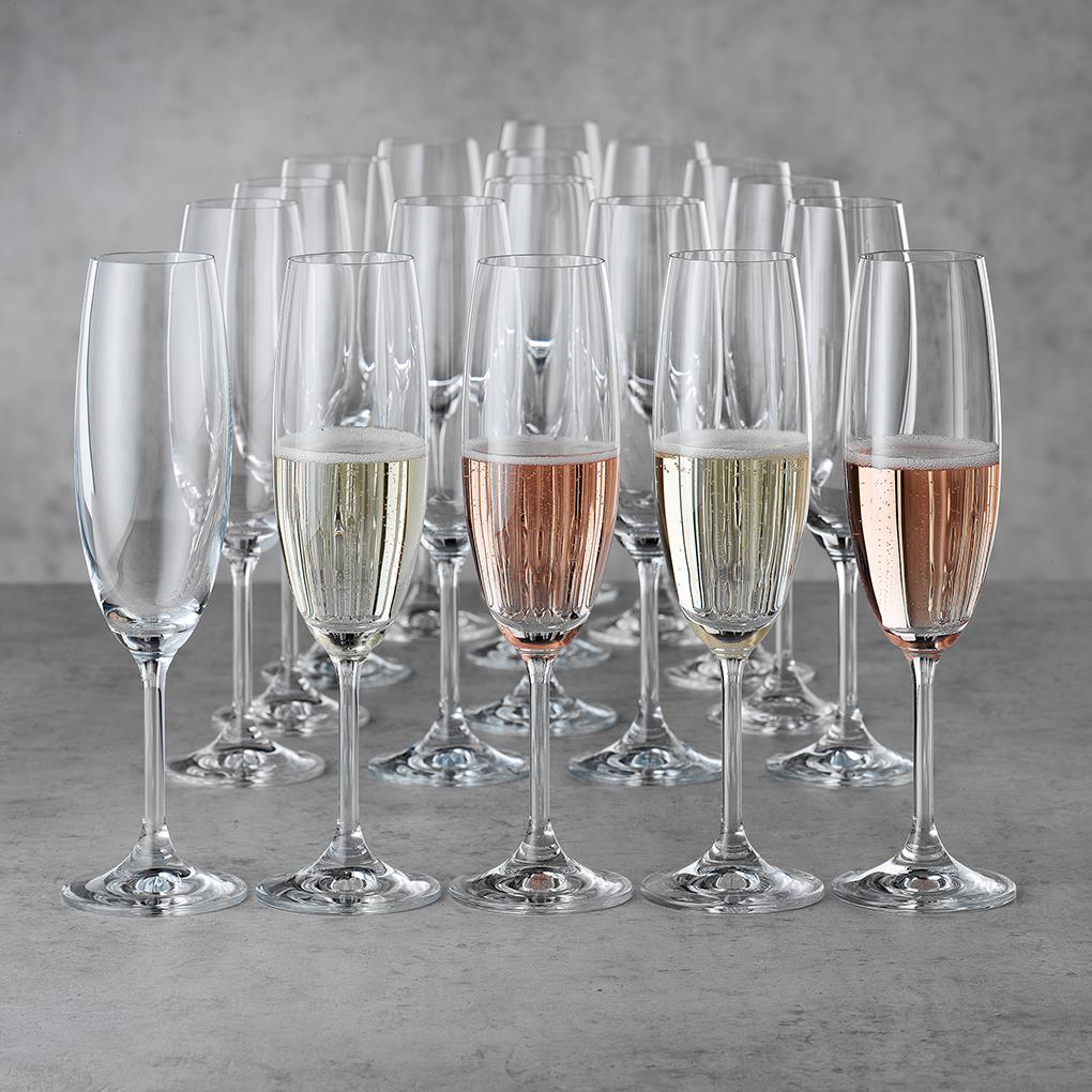 Bohemia Cristal Sektkelch-Set 12-tlg. LIBERA ca. B22 H24 cm in Klarglas, Champagnegläser, Weinglas, Sektgläser, Kristallglas, 透明玻璃