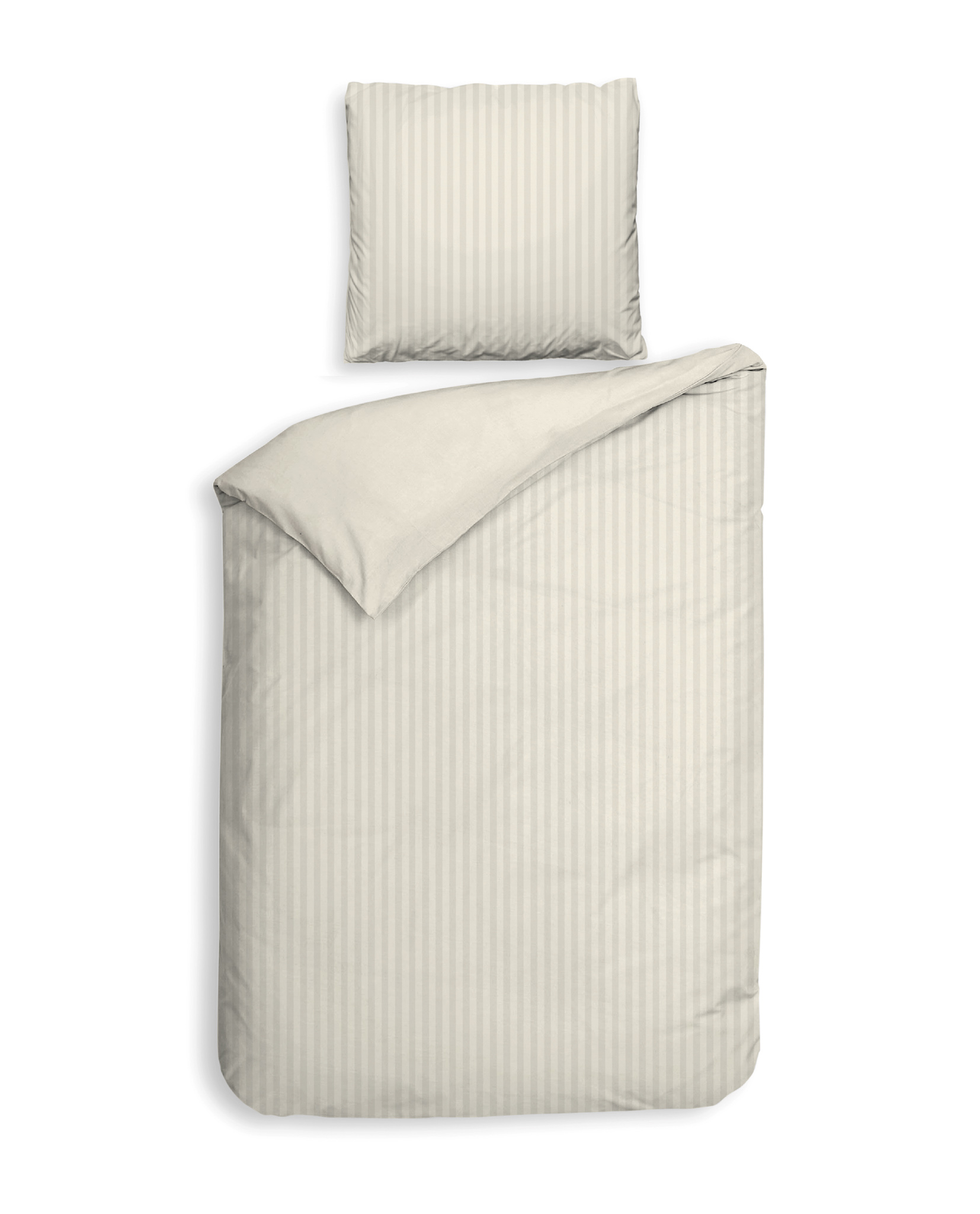 Bettwäsche ca. 155x220cm BANDA in Weiß, Bettwäsche, Kissenbezug, Streifen, Bed-Set, Baumwolle