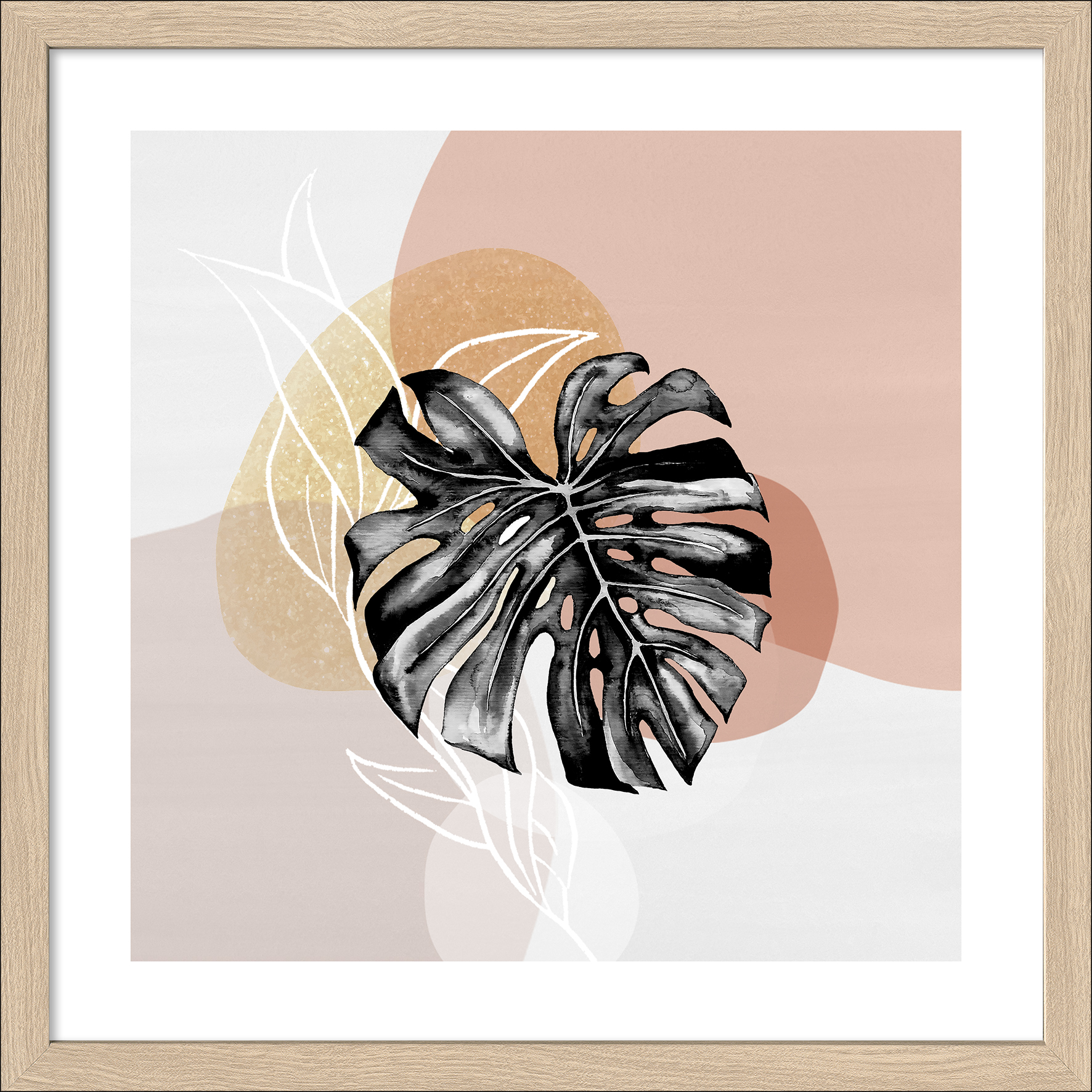 ProArt Framed-Art Slim Scandic 33x33cm Symbols On Gold I