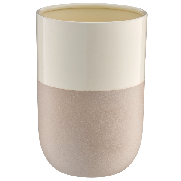 Metallvase Zylinder 5825503-28 in Grau, becher, tasse, vasenform, keramik, zweifarbig