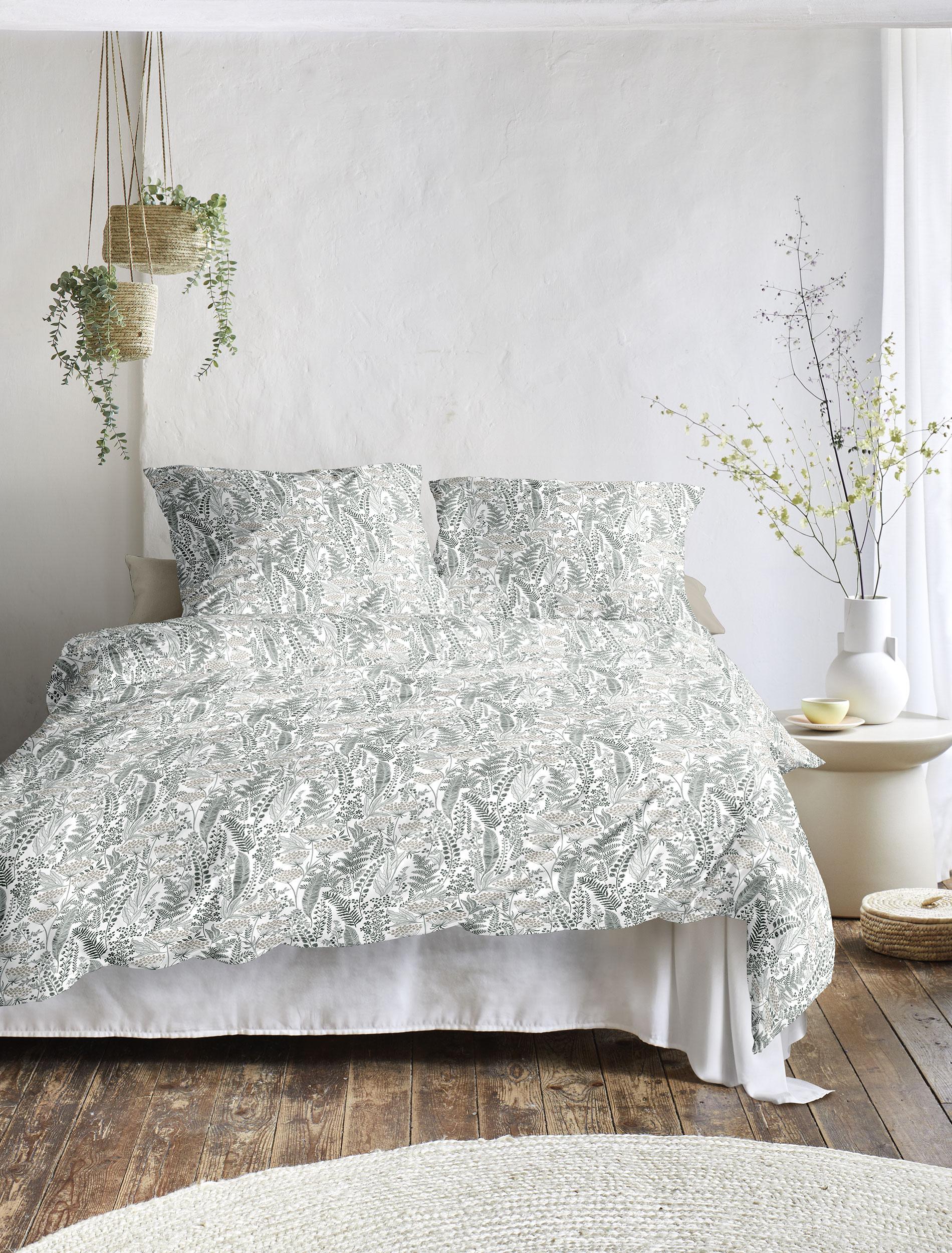 Irisette Tencel-Satin Bettwäsche LOTUS ca. 155x220cm in Farbe salbei