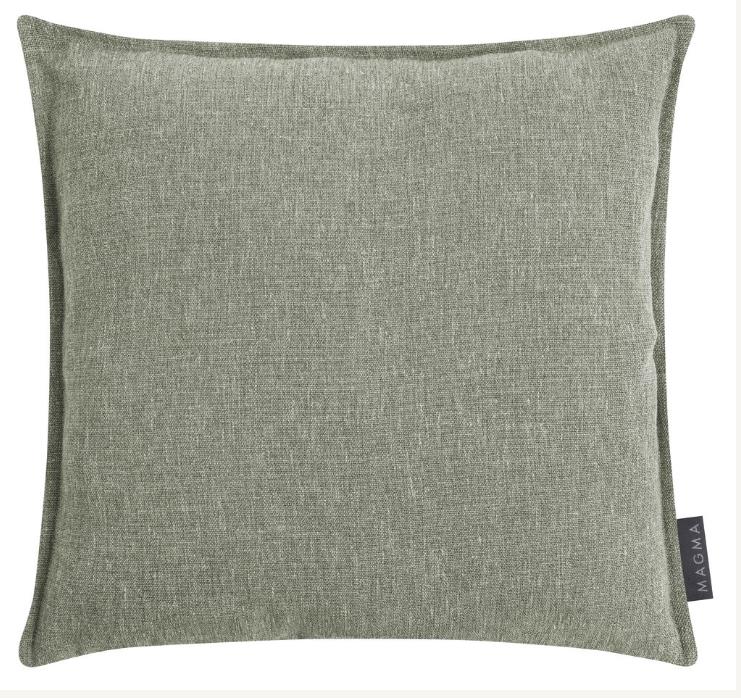 Magma Heimtex Kissenhülle NIKA ca. 50x50cm in Farbe oliv, Kissen, Dekoration für Zuhause, Leinen