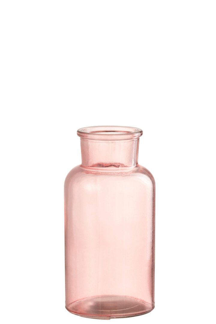 Vase in Rosa, Glass Vase in Rosa, Glass